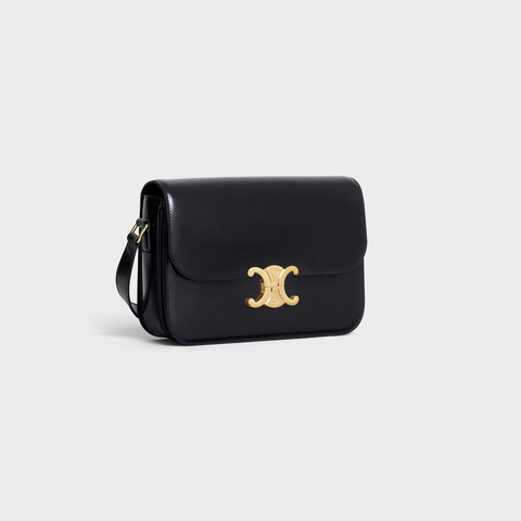 CLASSIQUE TRIOMPHE BAG IN SHINY CALFSKIN BLACK